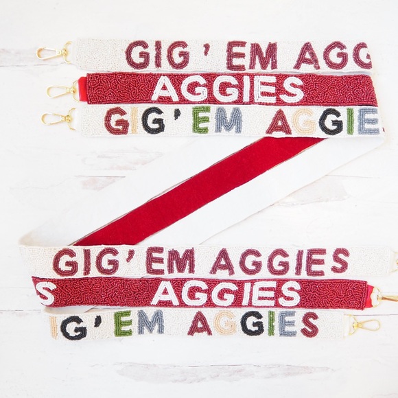 Beaded Texas Aggies Zip Wallet Collegiate Game Day - Picture 2 of 2